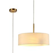 DK0704  Baymont 45cm 3 Light Pendant Antique Brass, Ivory Pearl/White